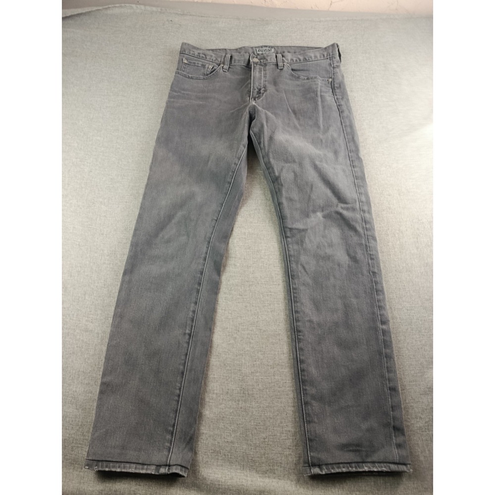 S.M.N Denim Jeans The Hunter Standard Slim Mens 32 Gray Zip Fly Usa